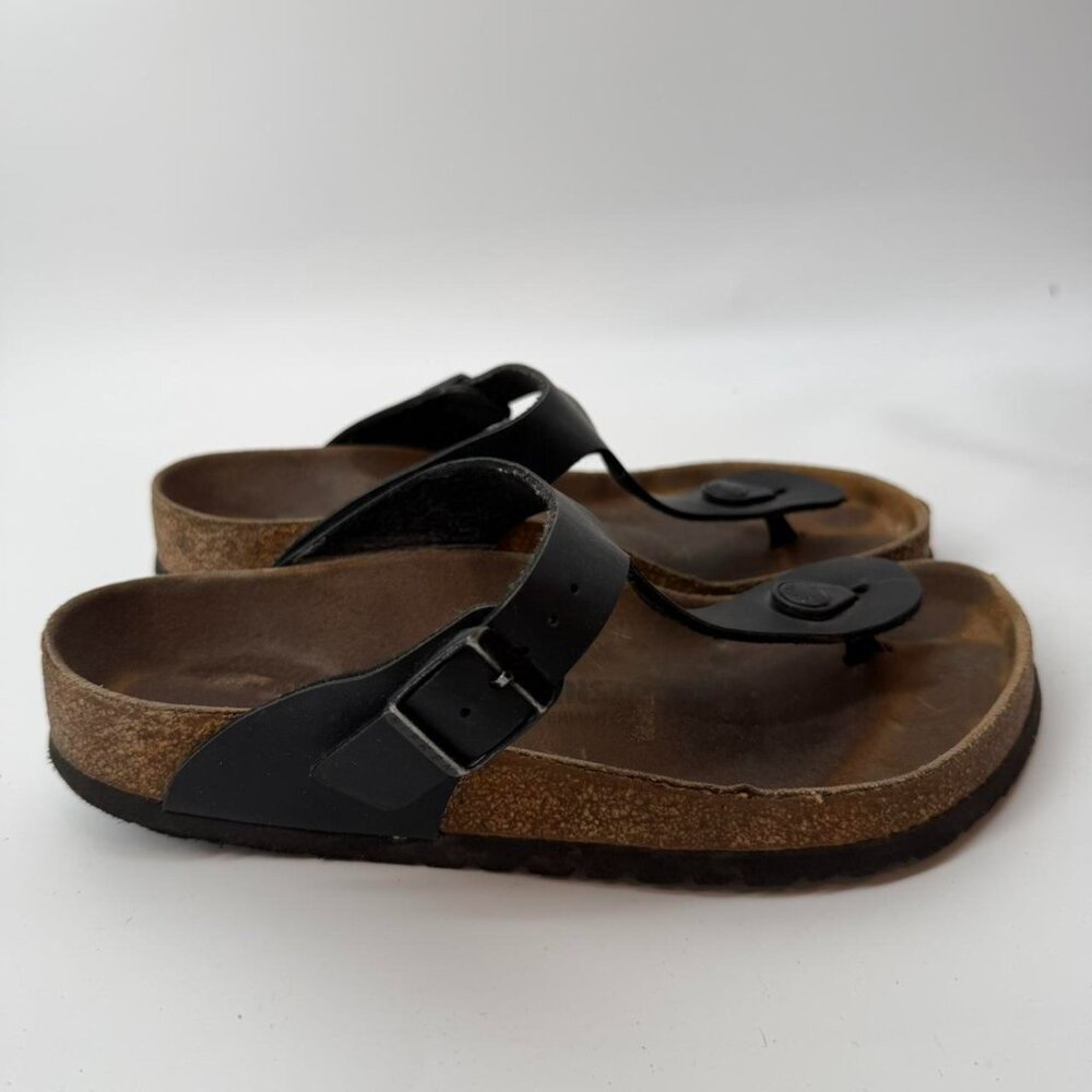 Birkenstock black leather sandals Size 38 US 7